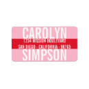 Search for typing return address labels Red