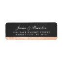 Search for rose gold return address labels weddings Modern