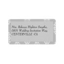Search for silver damask wedding return address labels Bride