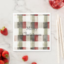 Search for red plaid christmas napkins Green
