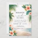 Search for beach scene wedding invitations Palm trees