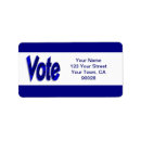 Search for vote return address labels Blue