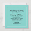Search for aqua birthday invitations Simple