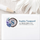 Search for blue and purple return address labels Rustic