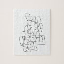 Search for contemporary art puzzles Black and white