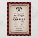 Search for buffalo plaid wedding invitations Lumberjack