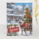 Search for alaskan malamute christmas cards Dog