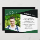 Search for green and black graduation invitations Graduate