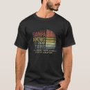 Search for grandpa knows everything tshirts Birthday