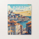 Search for famous landmark puzzles Retro vintage travel