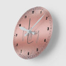 Search for brushed metal clocks Glitter