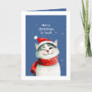 Search for funny cat christmas cards Retro