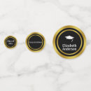 Search for graduation confetti Black and gold