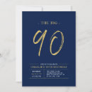 Search for blue 90th birthday invitations Modern