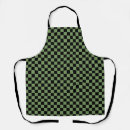 Search for black green aprons Plaid