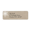 Search for burlap lace return address labels Brown