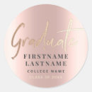 Search for rose gold graduation stickers Graduate