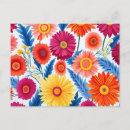 Search for daisy flower pattern postcards Floral