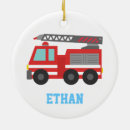 Search for red truck christmas tree decorations Fire engine