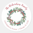 Search for wreath return address labels Greenery