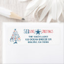 Search for greetings return address labels Christmas tree