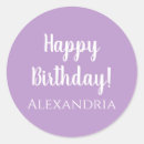 Search for lavender birthday stickers Simple