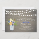 Search for rustic 50th anniversary invitations Mason jar