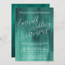 Search for emerald anniversary invitations Green