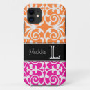 Search for pink damask iphone cases White