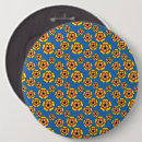 Search for orange flowers badges Pattern