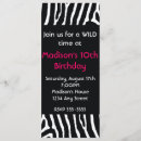 Search for zebra print birthday invitations Party