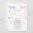 Search for he or she gender reveal invitations Pink