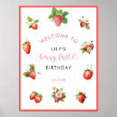Search for berry first birthday party signs Summer