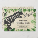 Search for three rex boy invitations Dinosaur
