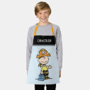 Search for cartoon art aprons Spooky season charlie brown