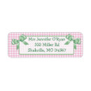 Search for pink gingham return address labels Floral