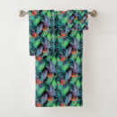 Search for tropical rainforest bath towels Bird of paradise