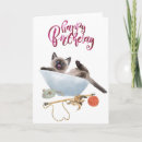 Search for siamese cat birthday cards Watercolor