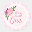 Search for flower 1st birthday stickers Baby girl