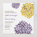 Search for purple dahlia wedding invitations Watercolor