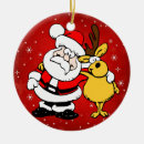Search for santa claus reindeer christmas tree decorations Red