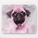 Search for pug dog mouse mats Portrait