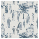 Search for blue toile fabric Antique