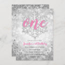 Search for snowflake 1st birthday invitations Turning one
