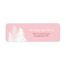Search for winter onederland return address labels Pink