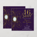 Search for royal purple sweet 16 invitations Elegant