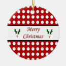 Search for polka dot christmas tree decorations Red