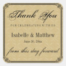 Search for damask thank you stickers Gold