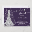 Search for purple and silver bridal shower invitations Sparkle