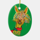 Search for funny llama christmas tree decorations Cute